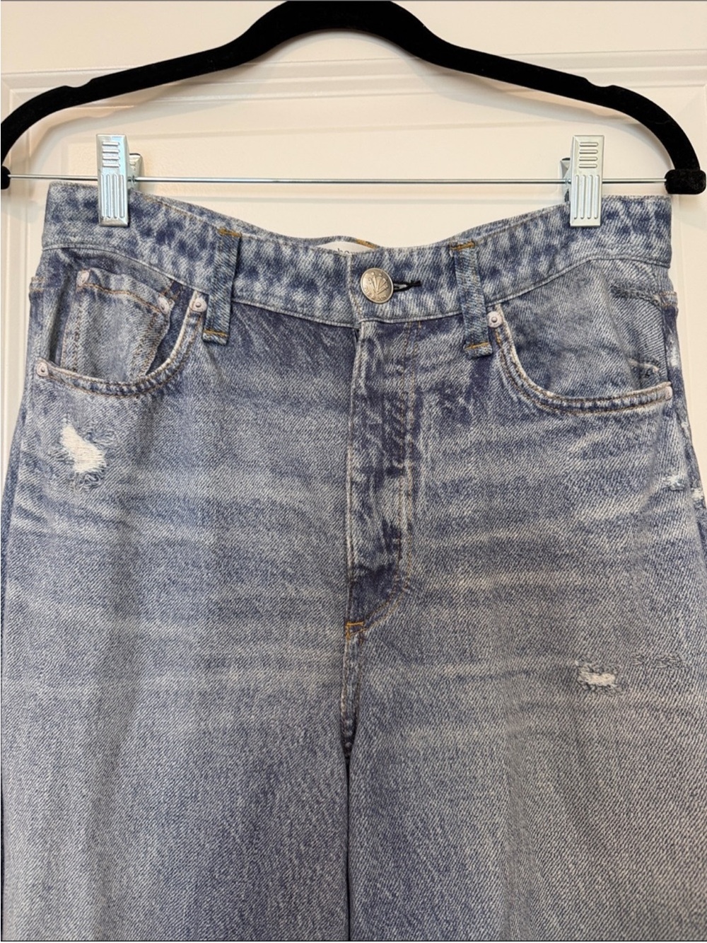 rag & bone sweatpants jeans Light Blue Wide - Picture 8 of 8